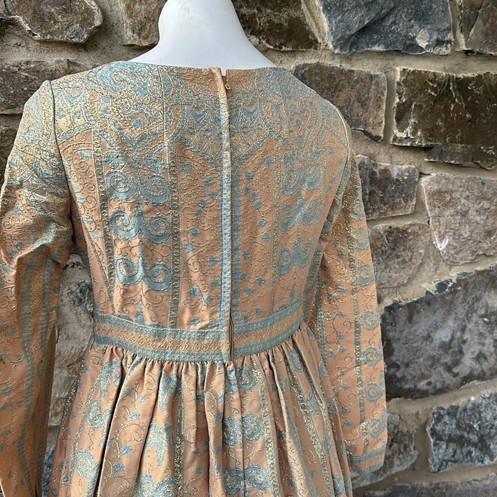 Vintage Saks Fifth Avenue Women's Multicolor Paisley Print Dress — image 6 of 8